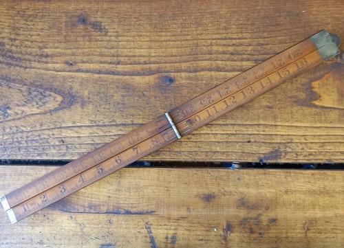 Vintage wooden ruler boxwood - ruler,