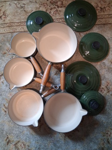 Vintage creuset green cast - vintage, le