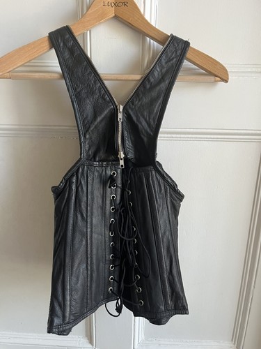 Leather corset - leather,