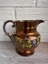 Copper lustreware hand painted