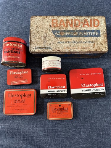 Vintage first aid tin - vintage,