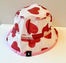 Lazy Oaf See Through Heart Bucket Hat Translucent Red Hearts ONE size NEW & Tags