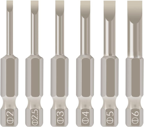 Pcs slotted screwdriver bit - 6,