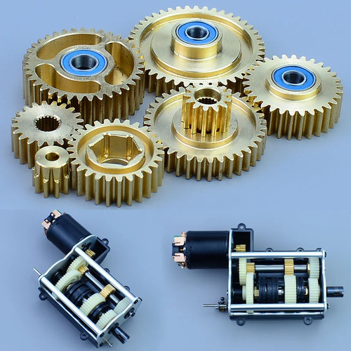 Brass gearbox upgrade gear kit - gearbox,