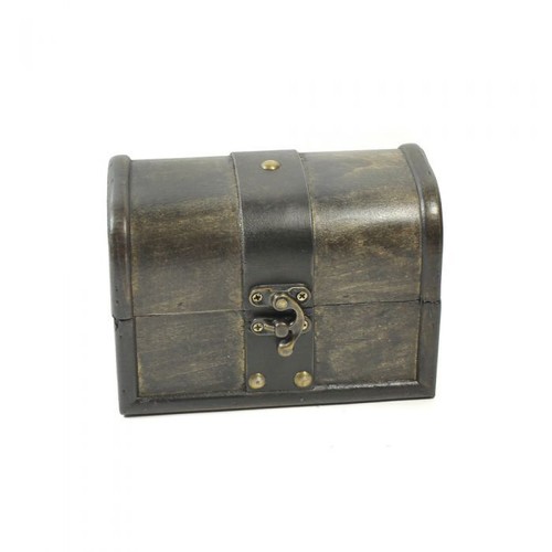 Medium wooden treasure - treasure, chest