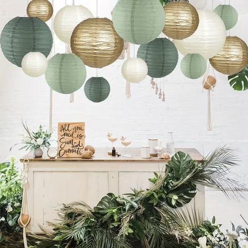 15pcs paper lanterns hanging - 15pcs,