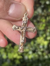 9ct Rose & Yellow Gold Welsh Clogau Exceptional Cross Pendant 3.8 Grams￼