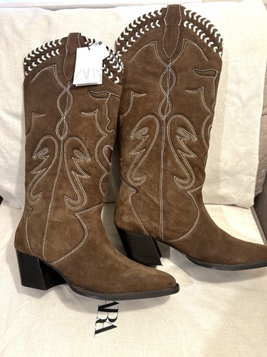 Zara suede embroidered - zara, cowboy