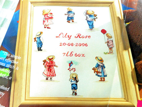 Aoy baby birth sampler cross - sampler.,