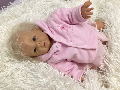 Reborn baby girl doll - reborn, blonde