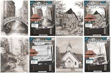  ANIMALS & LANDSCAPES SKETCHING MADE EASY DRAWING KITS & GRAPHITE PENCILS SET