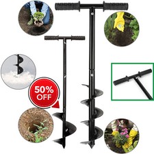 Manual Hand Earth Auger Fence Post Drill Soil Digger Hole Borer Digger 4" 6" 8"