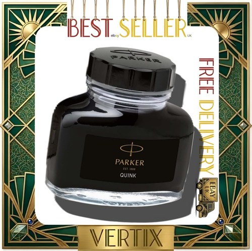 Parker fountain pen - ink, bottle