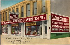 Postcard hotel cash registers - postcard,