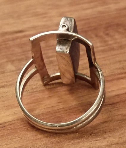 950 silver ring kinetic - silver,
