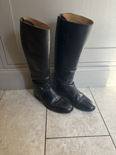 Hawkins Vintage Black English Leather Riding Boots UK Size 9.5 Great Condition 