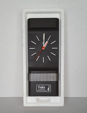 Vintage 70's Bauhaus Wall Clock -  Aachen Quartz Germany - Felix Batteries Logo