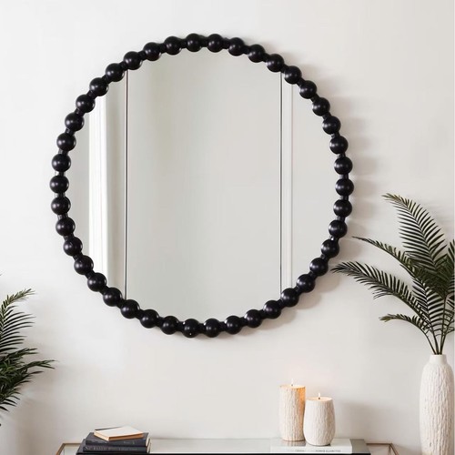 Como round beaded - beaded, mirror.
