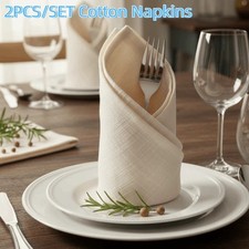 2pcs Bamboo Cotton Napkins