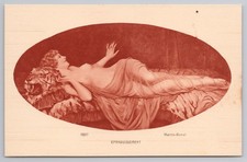 Martin-Kavel Epanouissement Nude Tiger Skin Rug French Glamour Braun Postcard