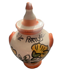 Portuguese Secla Pottery Majolica Lidded Honey Preserve Jar, European