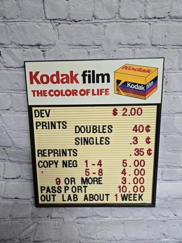 Vintage kodak counter sign - kodak,