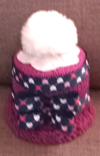 Knitted toilet roll cover - toilet,