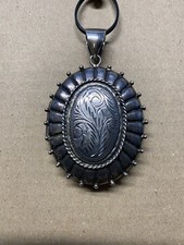 Large Beautiful Sterling Silver Locket Pendant