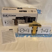 Karlsson Wall or Table Flip Clock - No Case- White/Gold (N)