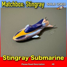 Vintage MATCHBOX STINGRAY 1992 Stingray Submarine DieCast Metal & Plastic Toy #B
