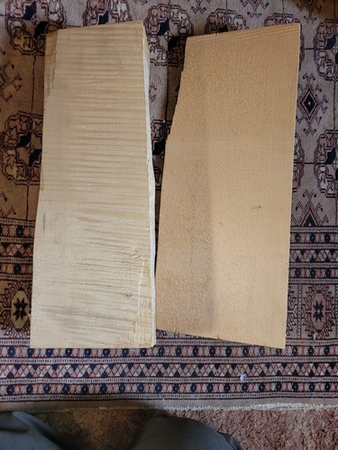 Two quartered log sections