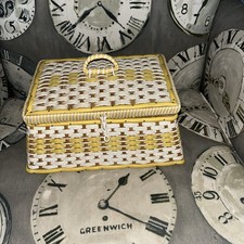 Vintage Plastic Wicker Yellow