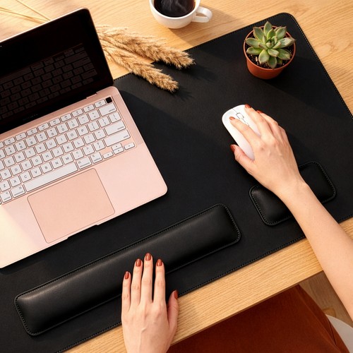 3pcs leather desk pad set - pu,