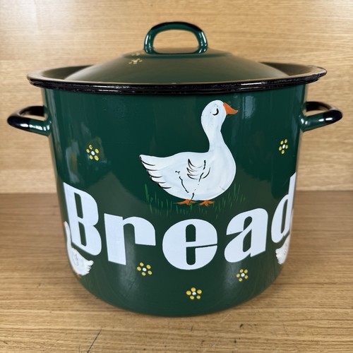 Vintage enamel green - green, bread