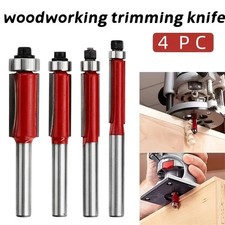 4Pcs 1/4'' Shank Top Bearing Flush Router Trim Pattern Bit Set Milling Cutter UK