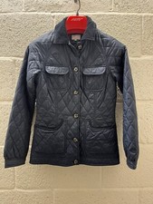Musto Ladies Quilted Dark Blue Jacket Coat Rare Size UK 8 Excellent Condition