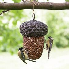 Outdoor Garden Hanging Acorn Shaped Metal Wild Bird Nuts & Seeds Feeder 