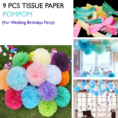 9pcs mixed tissue paper - 9pcs,