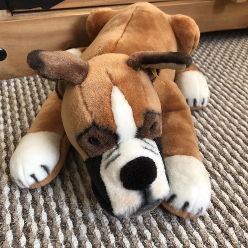 Steiff boxer dog - dog, down