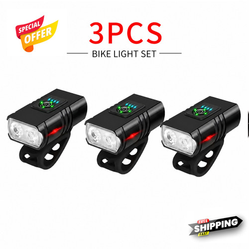 Led mountain bike light - mountain, usb