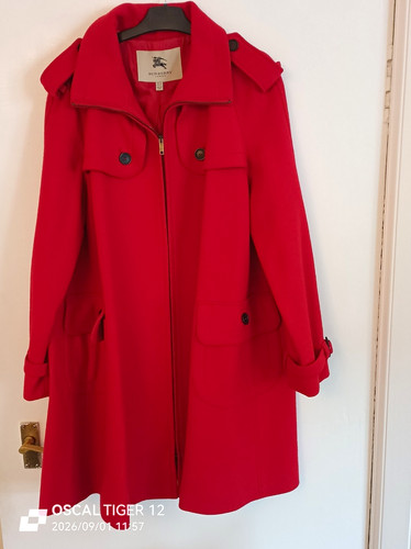 Burberry london red wool twill - burberry,