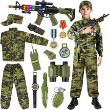 Kids Army Costume with Toy
