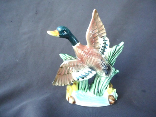 Vintage mallard flying duck - vintage,