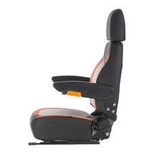 Forklift Seat Mower Tractor Seat Adjustable Back Seatbelt & Headrest