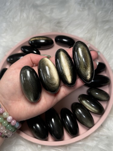 Gold sheen obsidian - sheen, shiva