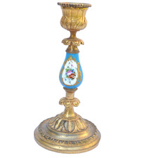 Antique 19th Century French Gilt Bronze Sevres Style Candlestick