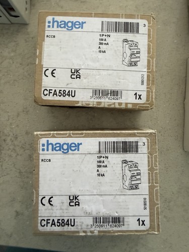 Hager cfa584u rccb 100a 300ma - cfa584u,