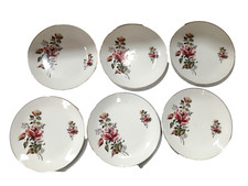 H. Aynsley&Co. Six Plates Red Roses Pattern 22.5cm diameter