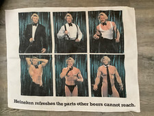 Rare Heineken Tea Towel With Male Stripper