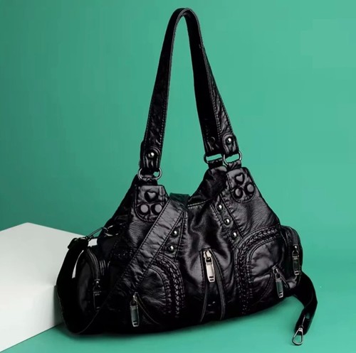 Shoulder handbag leather - handbag,